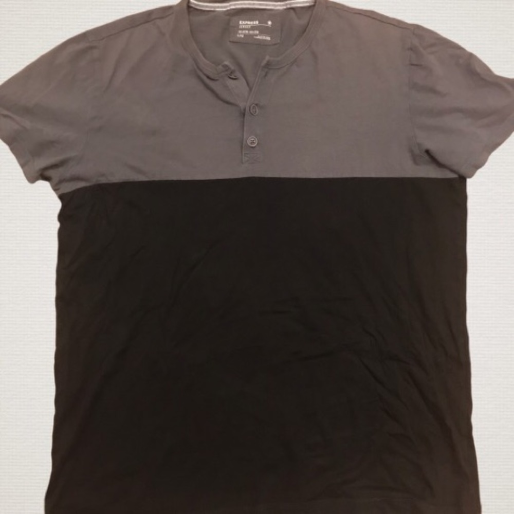 Express sz Large Jersey Tee. Black&gray.